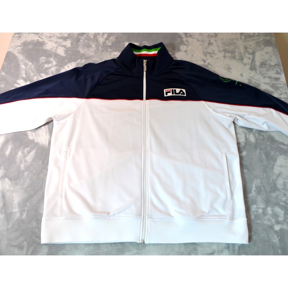 Vintage Fila Sport Track Jacket Mens Medium Black & Red Futbol Italia - Picture 5 of 16